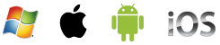 Works on all modern mobile devices, operating systems and browsers.