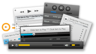 skinable online music player